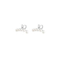 S925 Sterling Silver Pearl Ear Bone Clip Female Ear Hole Cold Wind Small Group Elegant Ear Bone Earrings