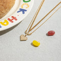 J&D Sweet Romantic 18K Gold Plated Stainless Steel Heart Shape Pendant Necklace for Women MegaBDM