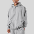 400g Cotton Plus Fleece Thickened Men Hoodie Unisex Loose Solid Color Hoodies