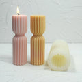 Three Dimensional Spiral Striped Column Aromatherapy Candle Silicone Mold for DIY Handmade Soap Gypsum Ornament Cylindrical
