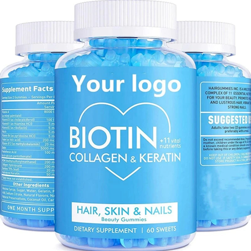 2025 Hot Kids Vitamin Bear Candy tin Collagen Keratin Gummies MegaBDM