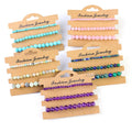 Natural Genuine Round 4 6 8mm Beaded Bracelets Set Precious Gemstone Bracelet for Women Jewelry Making