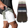 OEM Custom Men's Casual Fitness Shorts Men's Nylon Running Stretch Quick-drying American Style Double-layer Basketball Shorts