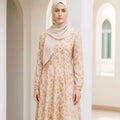 Eid Customizable Muslim Floral Print Dress 2025 New High-end Turkish High-quality Chiffon Long Sleeve Factory Price Fashion