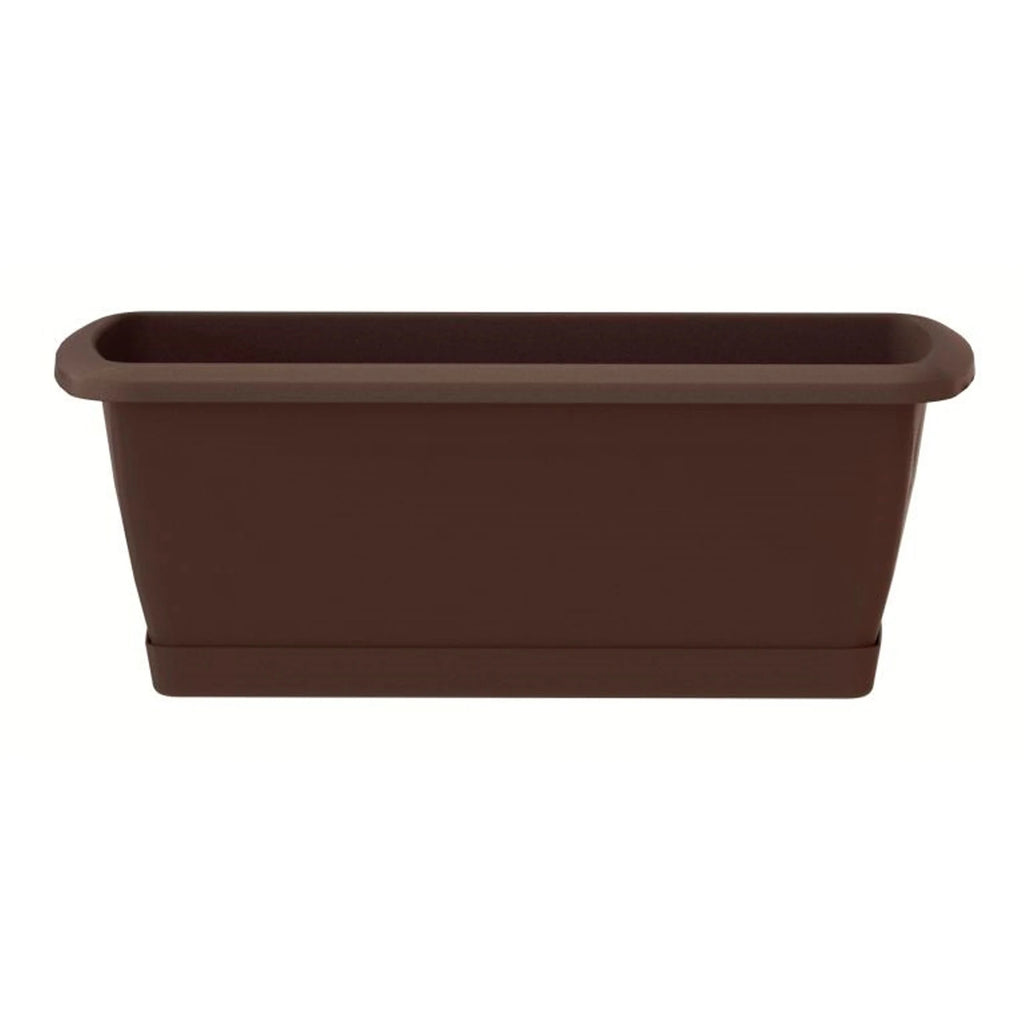 Respana plastic planter in brown 78.6 (length) x 18.4 (width) x 14.5 (height) cm