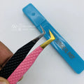 High Quality Professional Black & Pink Eyelash Tweezers Sustainable Stainless Steel Fiber Pointed Tip Hand-Tested Private Label