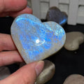 Natural Blue Moonstone Heart Shape Polished Gemstone High Quality Fashion Trend Feng Shui for Jewelry Making Healing Crystal