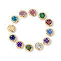 6MM Birthstones Charms Stainless Steel DIY Crystal Birthstone Charms Pendant for Women Necklace Bracelet Jewelry