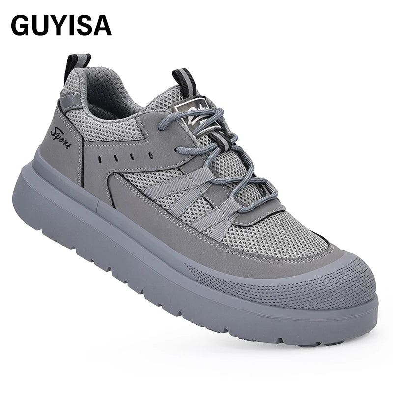 GUYISA OEM/ODM Safety Shoes European Standard Steel Toe Work Shoes for Men Rubber New Fashion Safety Shoes for Men MegaBDM