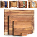 Factory Price Customized Kitchen Accessories Solid Acacia Wood Cutting Board With Juice Groove Wooden Chopping Boards Set Wooden MegaBDM
