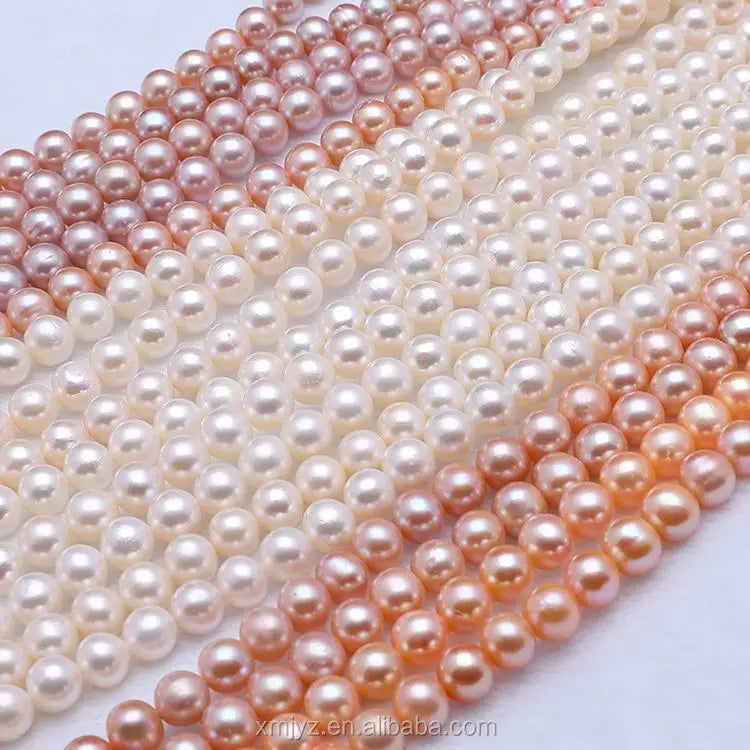 Certified ZZDIY040 Zhuji Freshwater Pearl 5.0-5.5 Round Aaa3 Loose Pearl Necklace