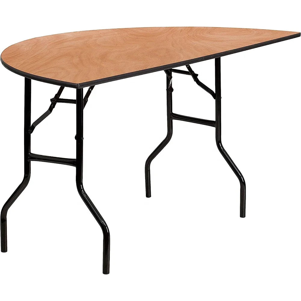 60'' Half Moon Plywood Banquet Table for Wedding Events