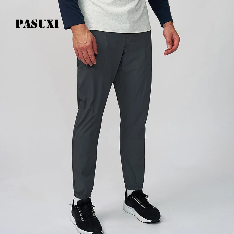 PASUXI Wholesale Men's Lightweight Joggers Quick Dry Breathable Hiking Pants Loose Gym Workout Track Running Sweatpants for Men