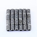 Wholesale Fashion Northern Europe Stainless Steel Metal Antique Silver Norse Rune Viking Beard Charm Beard Beads