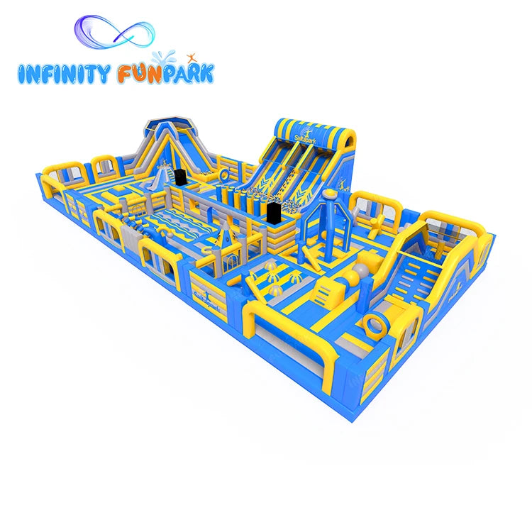 Commercial Customize Kids Outdoor Indoor Giant Inflatable Obstacle Adventure Amusement Trampoline Playground Theme Park for Sale