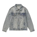 Men's Fashionable Winter Denim Jacket with Thick Fleece and Fur Collar for Extra Warmth and Casual Style