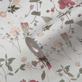 Made in Germany - Wallpaper rolls Floral White Violet Pink Green - Non Woven Vinyl - Modern Wallpaper Flowers - 1005 x 053 m