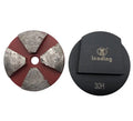 FAST CHANGE Contractor-Grade 3" Diamond Grinding Polishing Pad With 4 Pies Segments for Concrete Floor Grinding