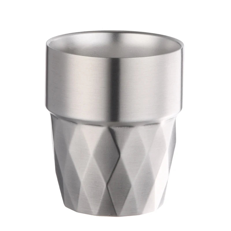 Food Grade 304 Stainless Steel Double Wall Cup Stackable Reusable Drinkware Custom Logo Factory Direct Supplier for CafÃ© Camping