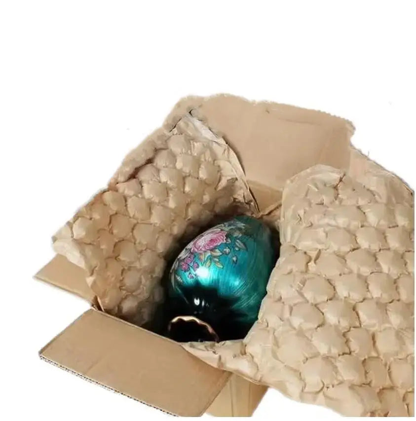 Eco-Friendly Inflatable Biodegradable Double Side Coated Starch Air Bubble Film Kraft Paper Packaging Void Filling Recyclable MegaBDM