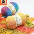 100% Wool Yarn rainbow Hand Knitting Fluffy Merino Wool Yarn Lana Merino for Shawls
