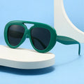 2025 Retro Men Women PC Large Frame Round Sun Glasses UV400 Colorful Double Bridges Pilot Sunglasses