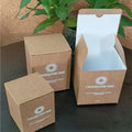Factory Direct Custom-made Square Kraft Paper Boxes Corrugated Cardboard Lining Matt Lamination Gold Foil for Scented Candle