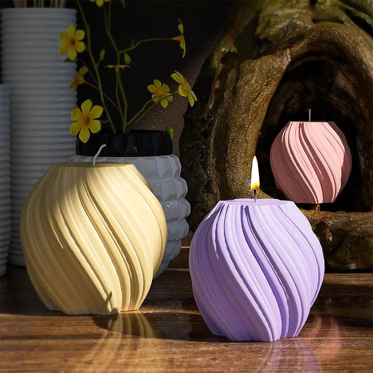 Twisty Planet Silicone Candle Mold Irregular Wave  Irregular Silicone Mold for Home Decor