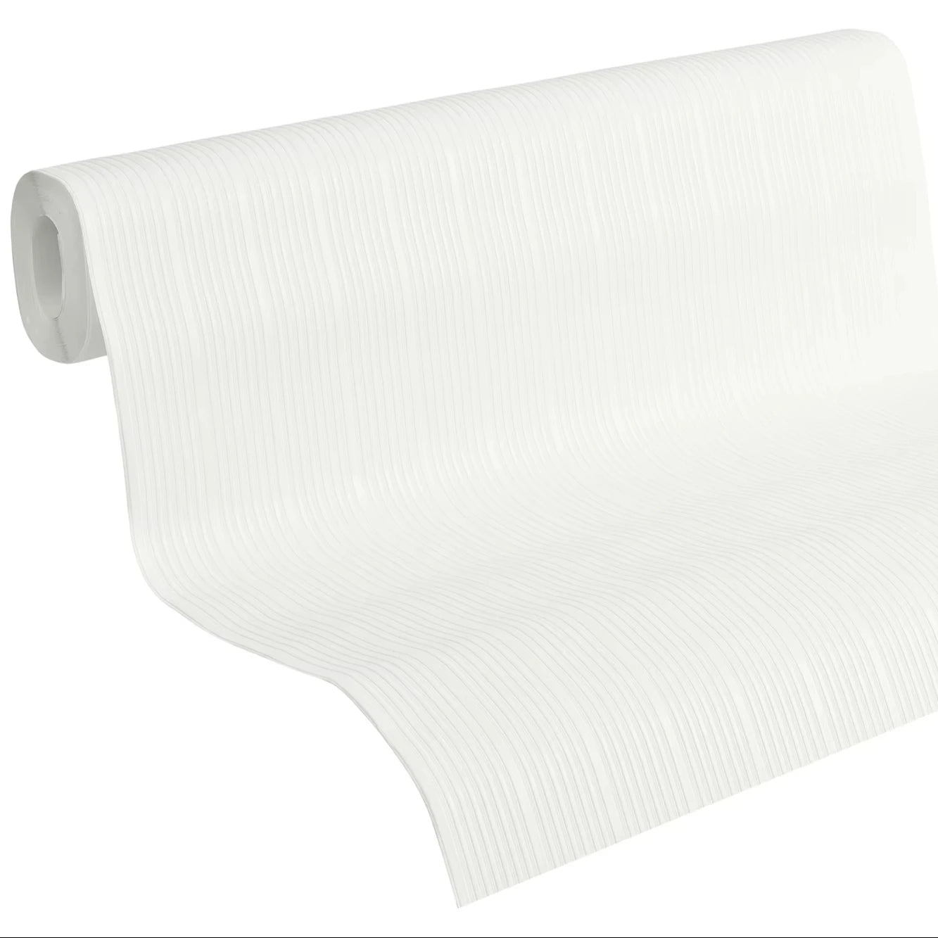 Made in Germany - Coatable Wallpaper rolls Stripes Paintable White Non Woven Vinyl Wallpaper for painting - 1005 x 053 m