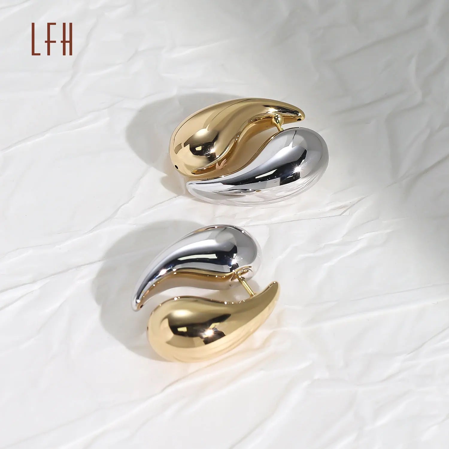 Au750 Hoop Earring  Pure 18K Gold Jewelry Square and Round Earrings Au750 Gold 18k Real Real Gold Jewelry Wholesale