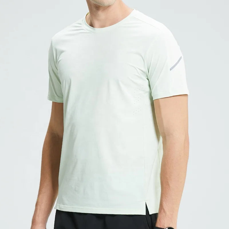 Breathable Sports Slim Fit Shirts Gym Short Sleeve T Shirts Men Muscle Fit Fitness Running T-shirt Customized Blank Tops