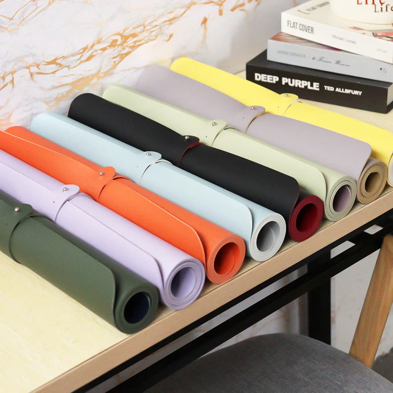 Large Multi-colored Waterproof PU Leather Eco-friendly Office Desk Pad Soft Easy-Clean Surface Desk Mat Multi-Functional