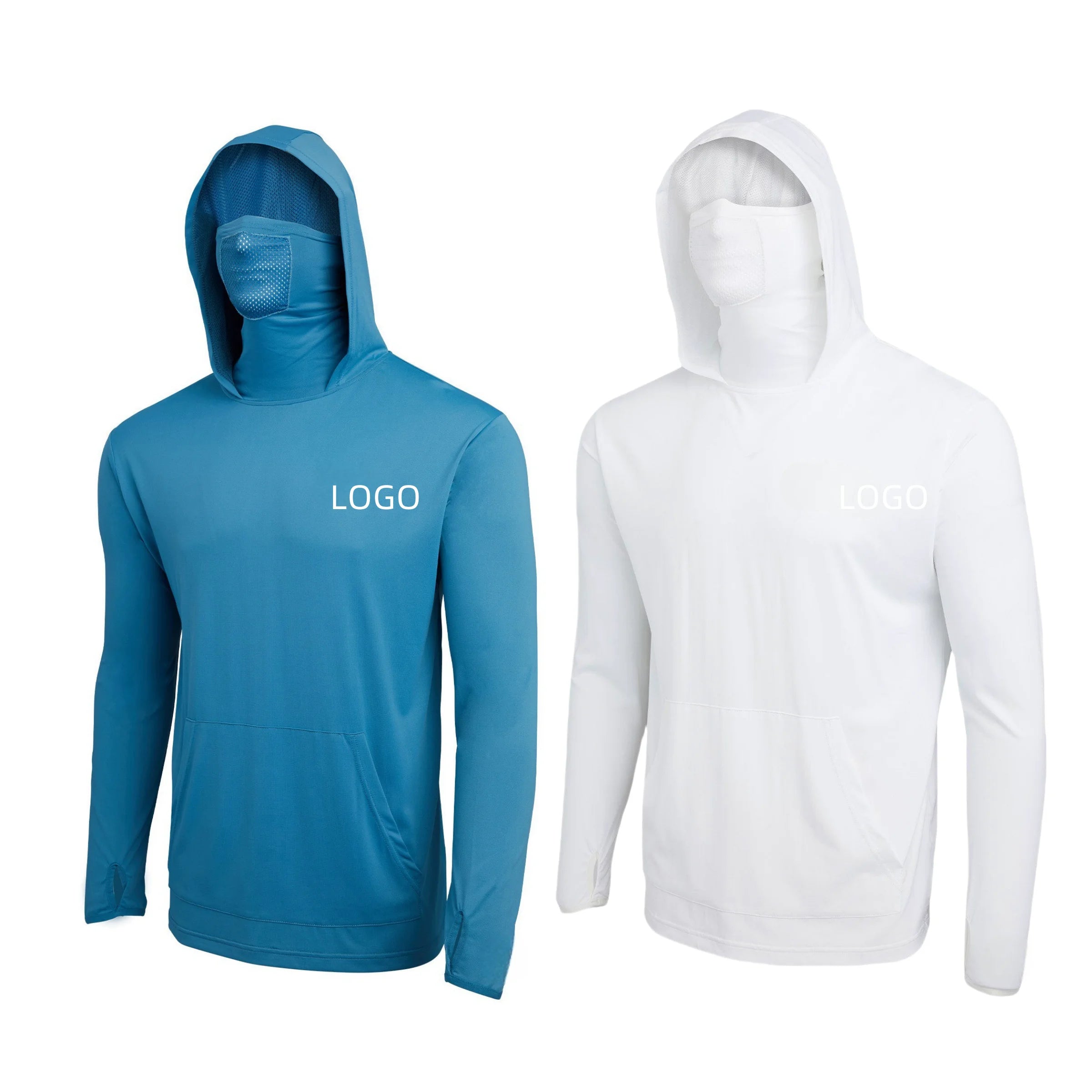 New Design Long-Sleeved Plus Size UPF 50 Fishing Hoodie Outdoor Anti-UV Anti-Bacterial Moisture Wicking Breathable Waterproof