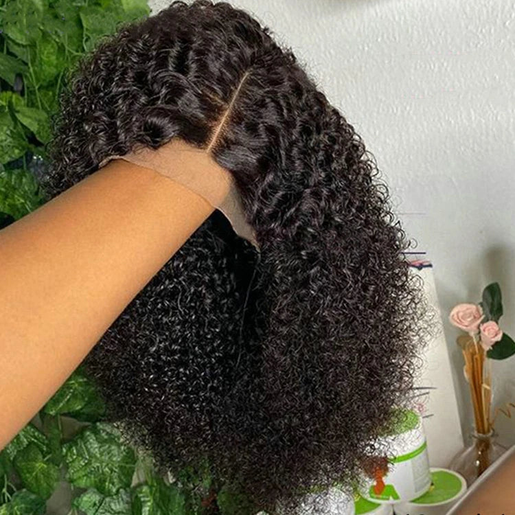 Short Curly Human Hair Bob Wig Water Lace Front Human Hair Wigs for Women Pre Plucked Peruvian Glueless 13x4 Lace Front Wig
