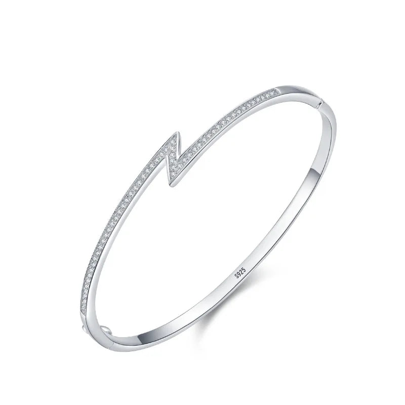 SZ408 S925 Silver Bracelet Female European and American Niche Design Ins Diamond Inlaid High-end Feeling Hundred Hand Accessory