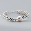 High Quality WHolesale 925 Sterling Silver Pearl Bracelet Jewelry with Heart LovingPendant