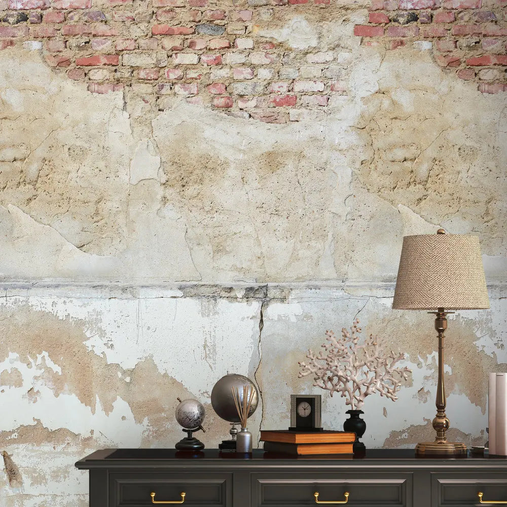 Made in Germany Photo Wallpaper Murals Stone Wall Beige Grey Non Woven Vinyl Wall Mural Concrete Look for Hotel - 280 x 159 m