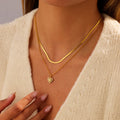 In Stock Fashion Heart Pendant Necklace Colorfast Blade Chain Necklace Charm Chocker Necklace Trendy Jewelry for Women