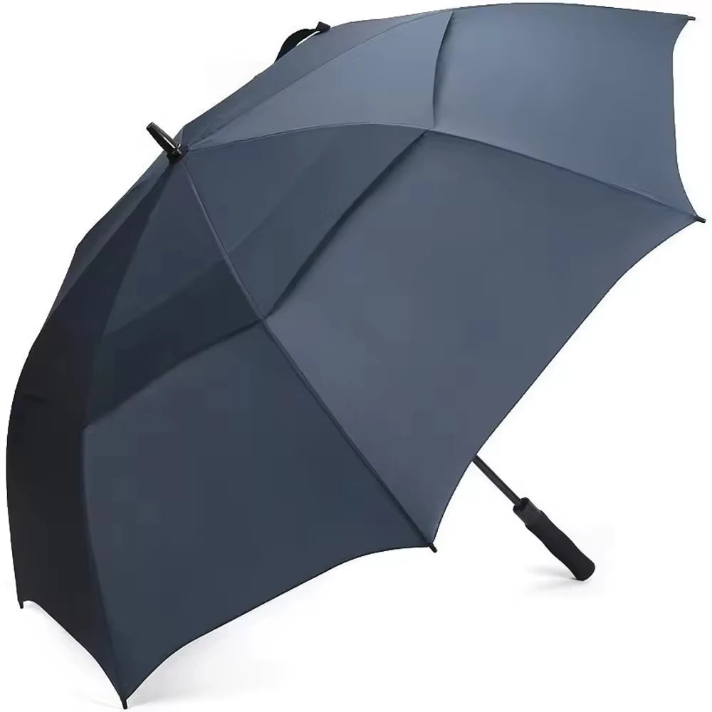 Semi Automatic Open 47/62/68 Inch Extra Large Umbrella Oversize Double Vented Canopy Waterproof Windproof Stick Golf Umbrella