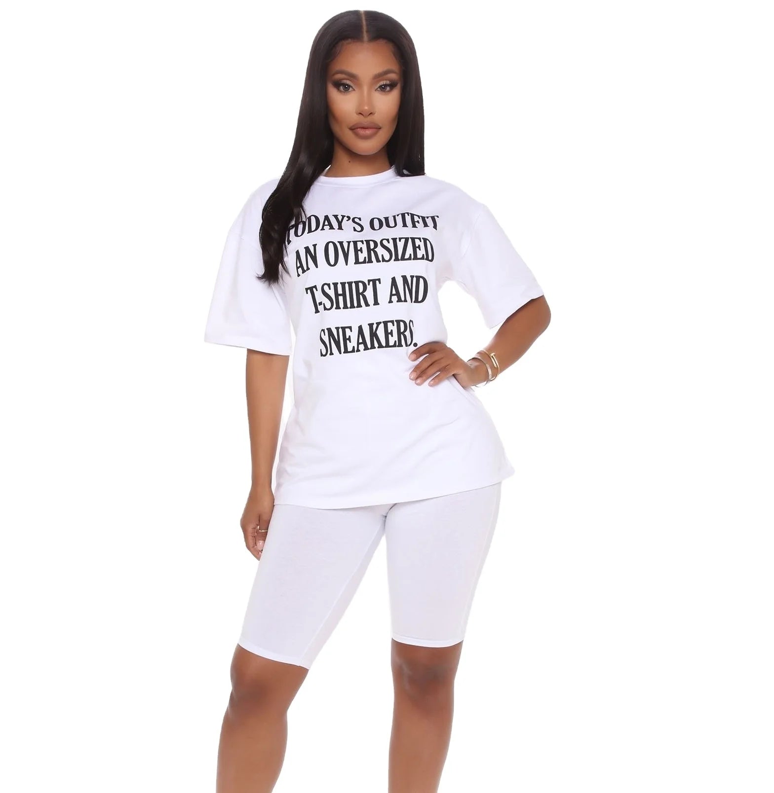 High Quality Women's 2-Piece Set Crew Neck Short Sleeve Tshirt Knee-Length Flared Sweatsuits Waistband Micro Rib Yoga for Summer