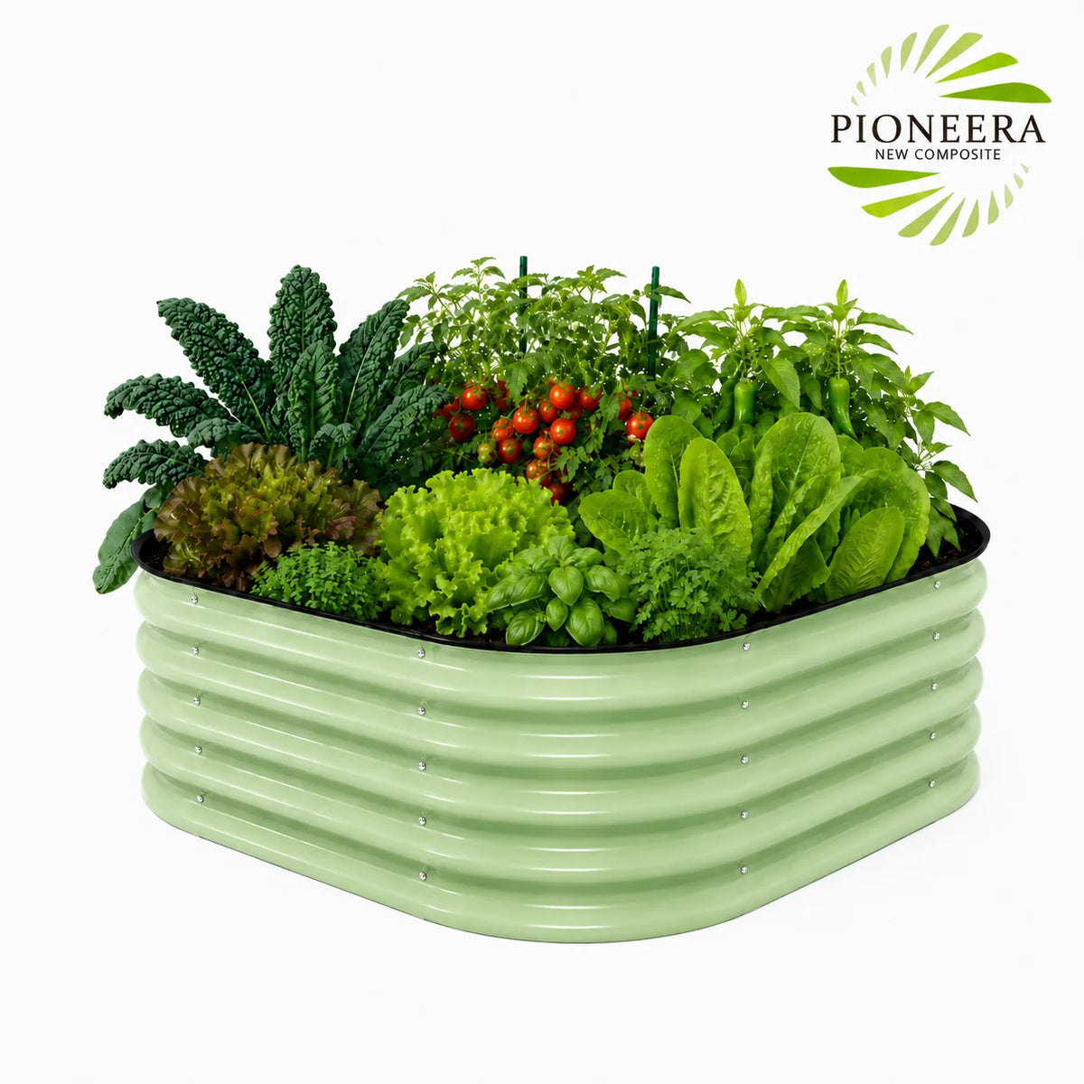 Rust-Resistant Magnesium-Aluminum Alloy Raised Garden Bed Outdoor Planter Box for Long-Term Garden Use (With Base) MegaBDM