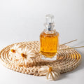 100ml Clear round Glass Perfume Bottle with Crown Cap Portable and Refillable Delicate and Fine Mist Spray Design