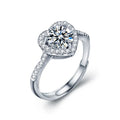 XJZ028 Fashion Heart Shaped Wedding Rings for Women Moissanite Ladies Engagement Ring 925 Silver Jewelry Party Gifts Accessories