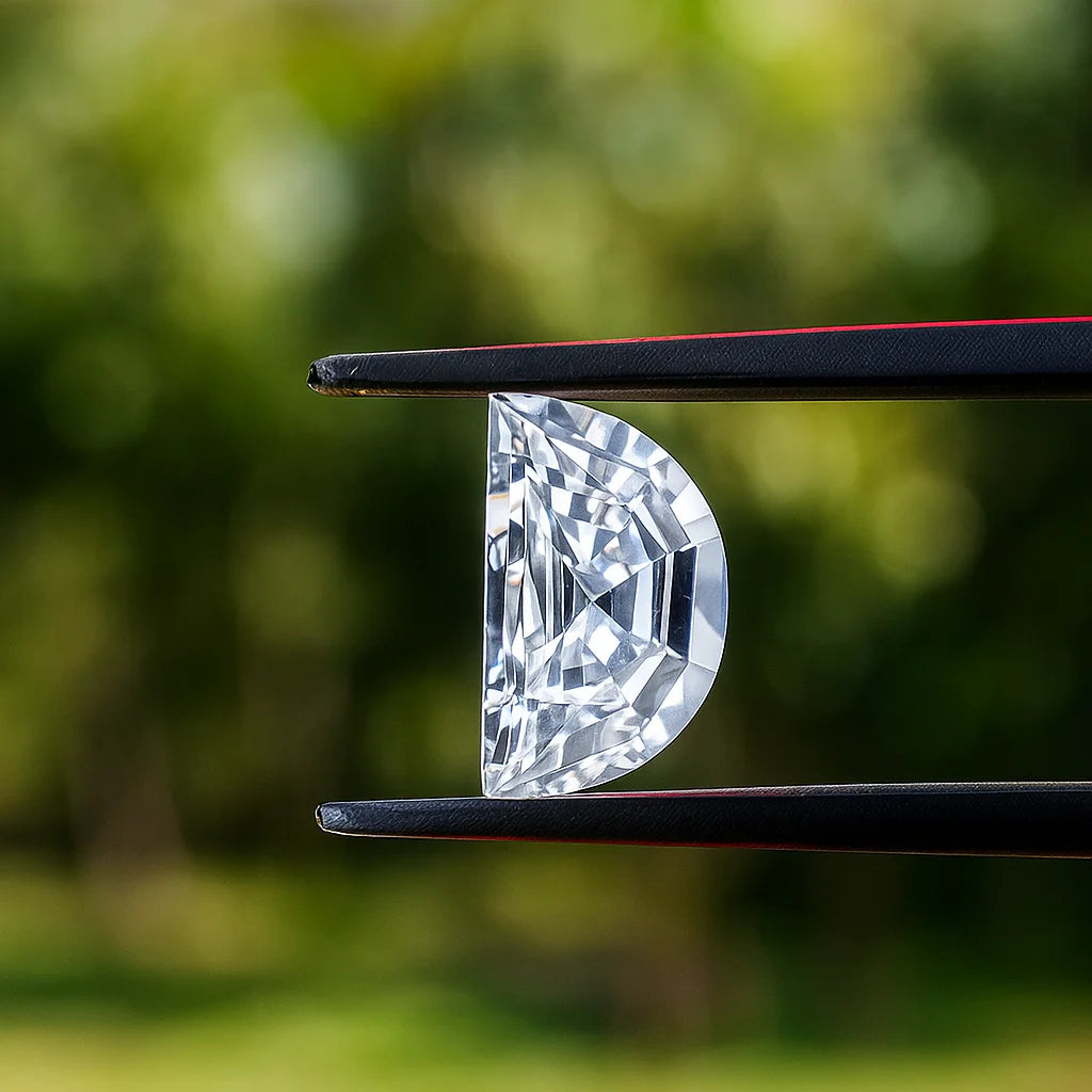 IGI Certified 1 Carat Half Moon Cut Lab Grown Diamond VS1 D Shaped Excellent Cut SHREERAJ SOLITAIRE Loose Jewelry