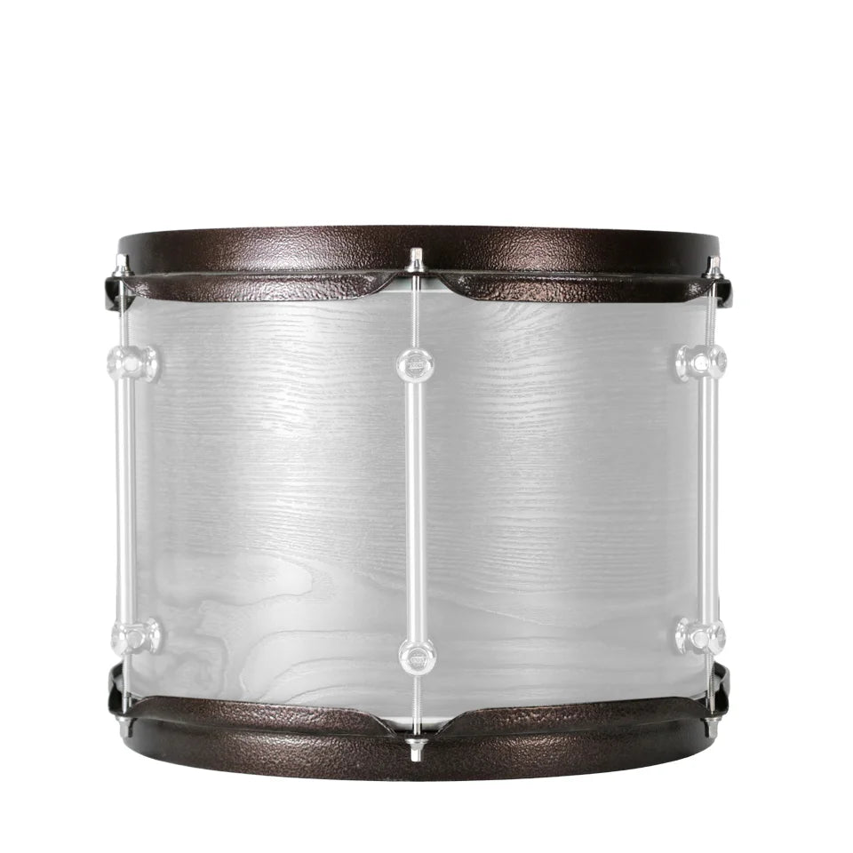 Beatello JBK 12-Inch Vintage Bronze 8-Hole Drum Hoops 2.0 2-Piece Music Instrument Durable Aluminium Alloy Tom Vintage Style