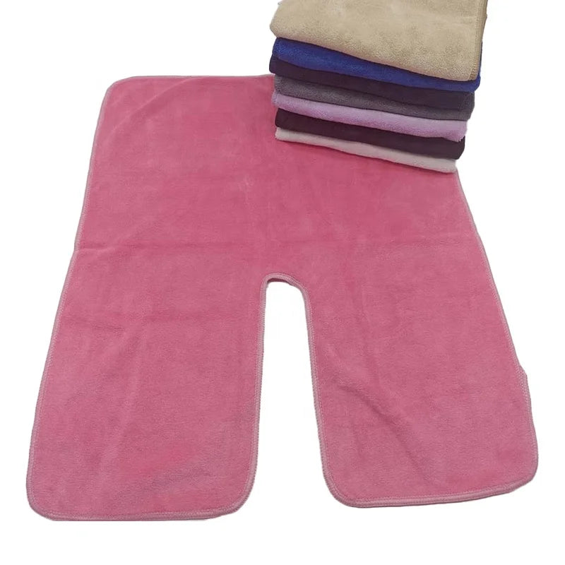 Microfiber Soft Salon Beauty Spa Facial Towel Microfibre U Shape Esthetician Face Facial Towel With Split