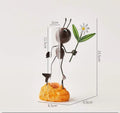 Ant & Ladybug Hydroponic Glass Tube Vase Mini Desktop Plant Propagation Station for Home Office Decoration