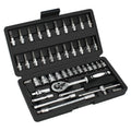 Multi-function OEM Red/Black 46-Piece Chrome Vanadium Steel Hard Case Hand Car Bike Repair Tool Set for Mechanic 1 Set