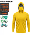 OEM Wholesale Fishing Shirt Hoodie Long Sleeve Sports Quick Dry Breathable UV Protection Outdoor Face Mask Shirt Fishing Wear