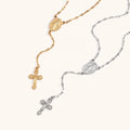 Dingran New Design Stainless Steel 18K Gold Plated Virgin Mary Cross Pendant Y Shape Necklaces